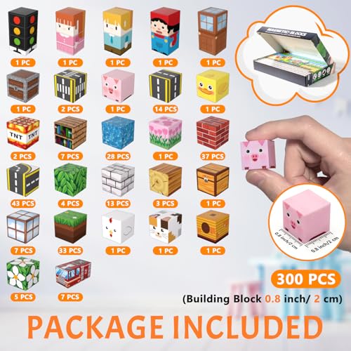 Vdealen 300 PCS Magnetic BlocksMagnetic Building Blocks Stacking Magnetic Cubes Toy for Kids STEM Montessori Sensory Toys for Boys and Girls Age 3 4 5 6 7 8 9 10 11 12 Christmas Birthday Gift - Image 5