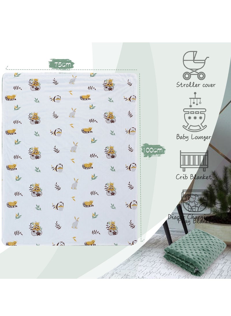 Miracle Baby - Kids Baby Blankets Newborn Plush Blankets  Cartoon Print Fleece Soft Receiving Blankets Bedding Quilt for Toddlers 75*100CM - Image 1
