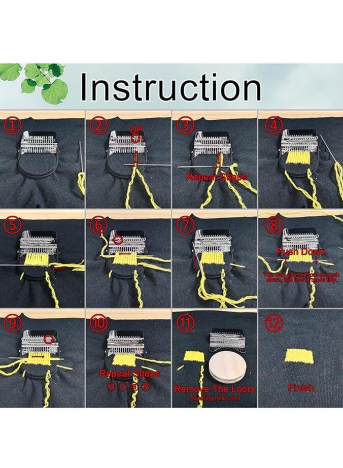 ميكرو نول، أداة حياكة من نوع Speedweve، مجموعة أدوات تظليل للمبتدئين في الحياكة وإصلاح الجينز، الجوارب، القفازات، والملابس (تشمل 14 خطافًا). - Image 3
