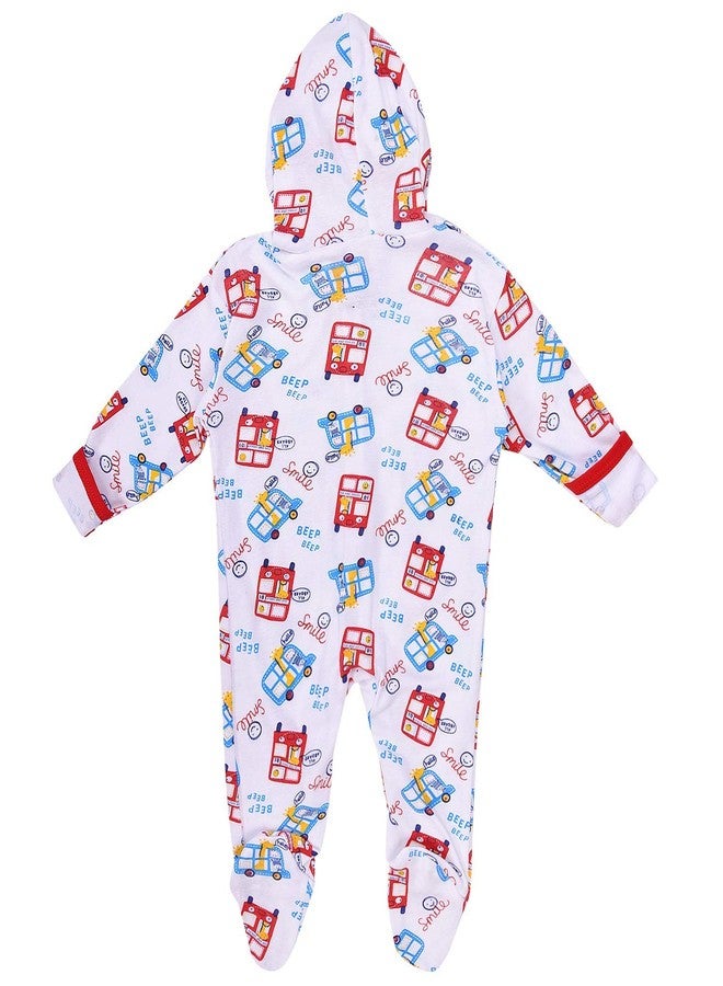 MAGIC TOWN Babyneeds New Born Baby Multi-Color Long Sleeve Cotton Sleep Suit Romper for Boys and Girls Set of 2 - Image 3