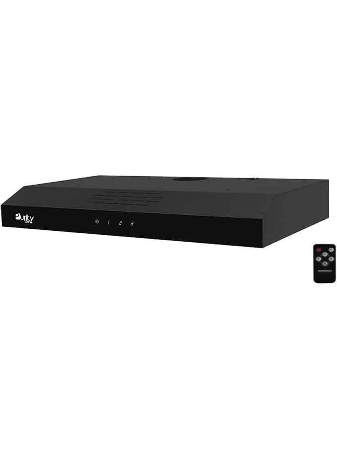 بيورتي شفاط  بيورتي PTSLIM PLUS BL 90 إضاءة ليد - قوة شفط 450 م3/ساعة (أسود) مع ريموت  - Image 1