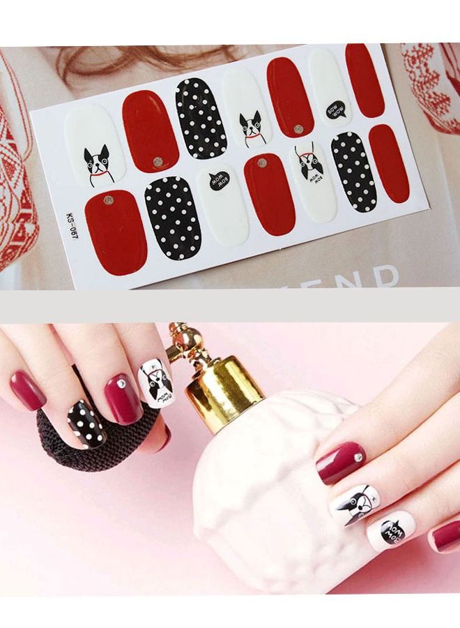 Generic 14-Pieces Fashion False Nails Sticker 