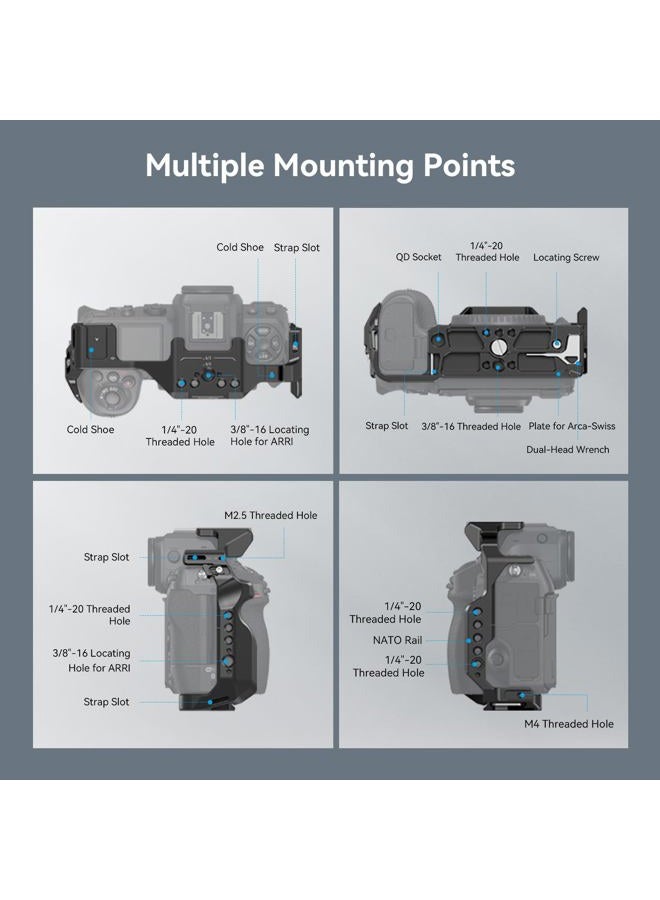 SmallRig Z 8 Camera Cage Kit for Nikon Z 8, with Top Handle and HDMI Cable Clamp, Anti-Twist Design and Aluminum Alloy Full Cage Kit for Bird Shooting, Sports Shooting, Commercial Filming - 3941 - Image 3
