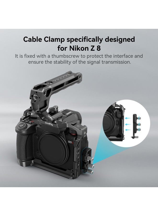 SmallRig Z 8 Camera Cage Kit for Nikon Z 8, with Top Handle and HDMI Cable Clamp, Anti-Twist Design and Aluminum Alloy Full Cage Kit for Bird Shooting, Sports Shooting, Commercial Filming - 3941 - Image 5