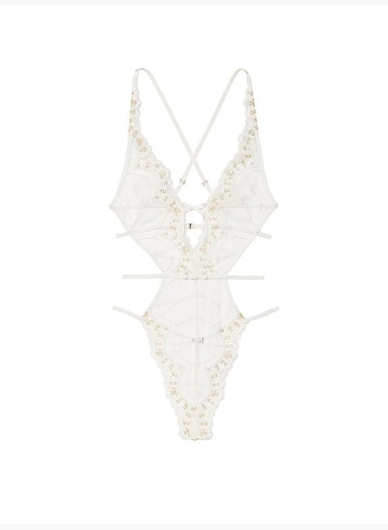 Victoria's Secret Strappy-Back Lace Teddy