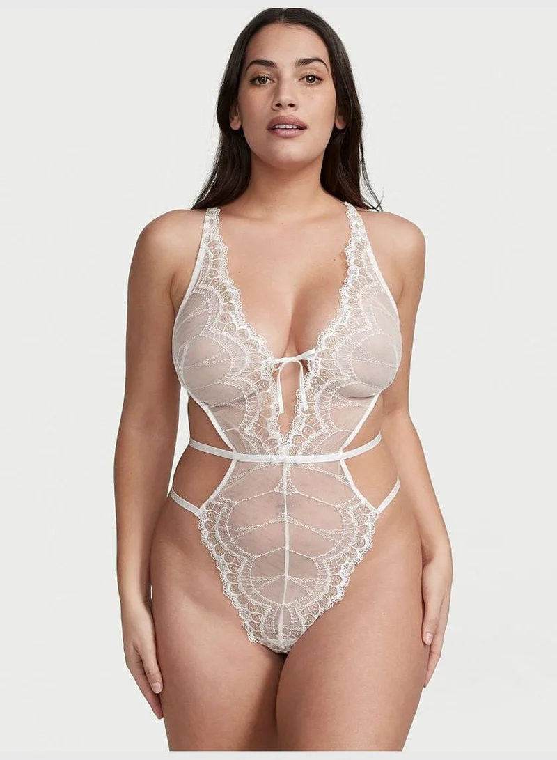 Victoria's Secret Strappy-Back Lace Teddy