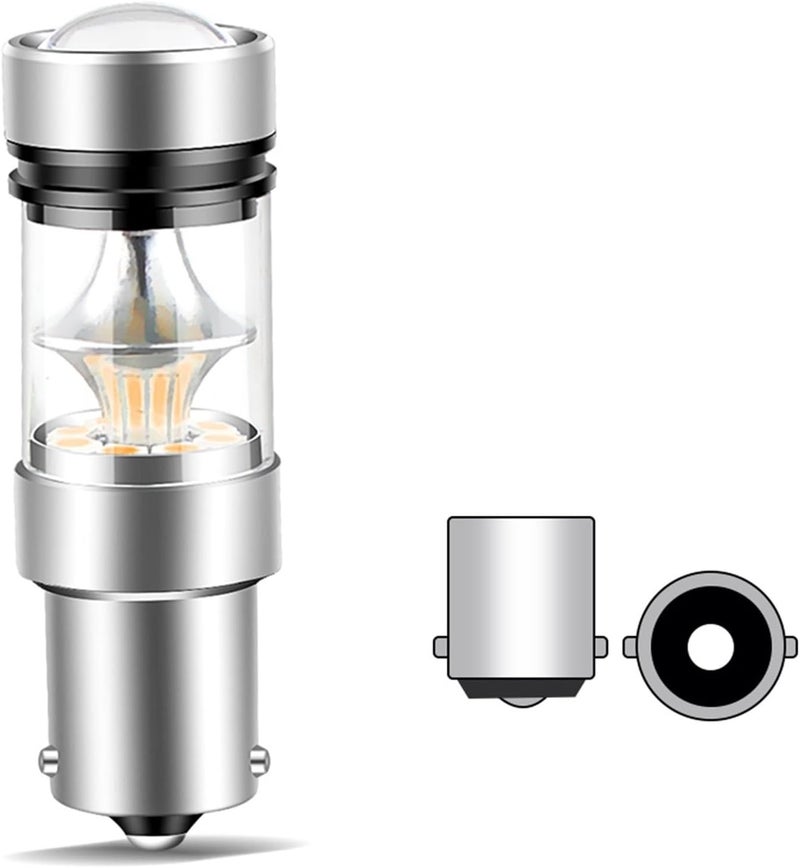 Wivplex 2pcs LED Brake Light Bulb Lamp P21W BA15S - Image 1