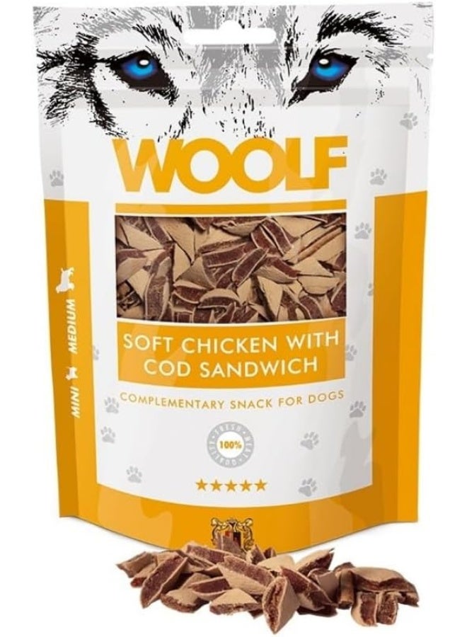 Woolf Chicken With Cod Sandwich 100X100G