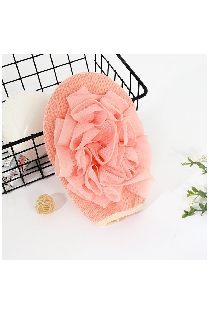 RTYY قفاز تقشير مع إسفنجة لوفا، إسفنجة استحمام مزدوجة الجوانب، إسفنجة تقشير الجسم باللوفة للاستحمام للنساء/الرجال، قفازات تقشير الجسم لإزالة الجلد الميت 2 عناصر - Image 5