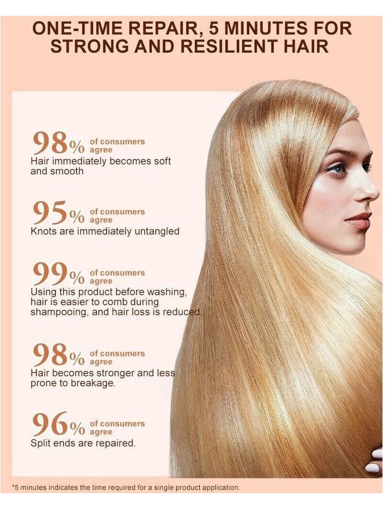 PURC قناع الشعر 100 جرام من ثنائي الكبريتيد لتقوية الشعر وترطيبه وتغذيته وإصلاح بصيلات الشعر التالفة، قناع علاج فوري للشعر للحصول على شعر ناعم ولامع - Image 3