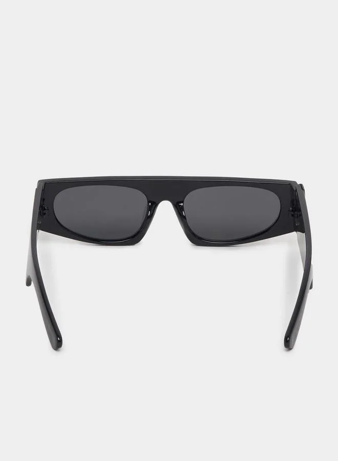 Styli Full Rim Shield Sunglasses with Thick Temple