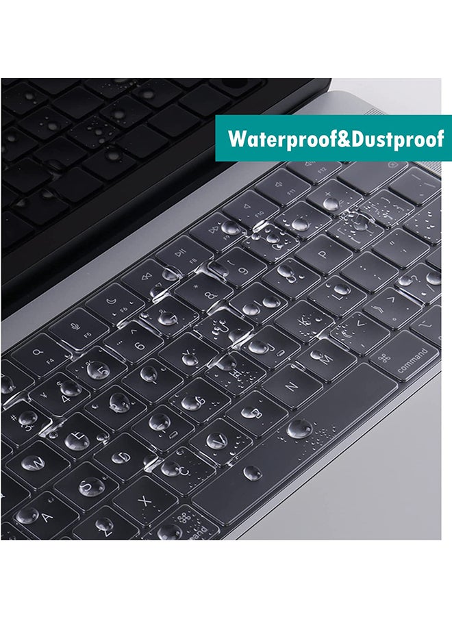 O Ozone Macbook Keyboard Cover Skin for MacBook Pro 14 Inch 16 inch Keyboard skin 2021 Compatible with A2442 A2485 UK English Layout Black  - Image 4