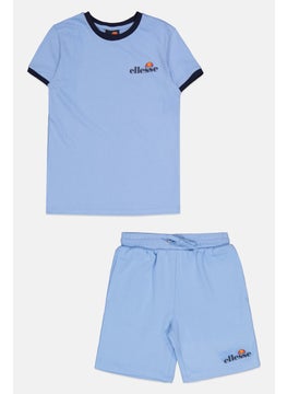 Kids Boy 2 Piece Brand Logo Short Sleeves T-shirt And Short Set, Light Blue - pzsku/Z9CF500409033CA5577EFZ/45/_/1737642367/421d1ff3-6f63-4a28-949c-be8338b5d996