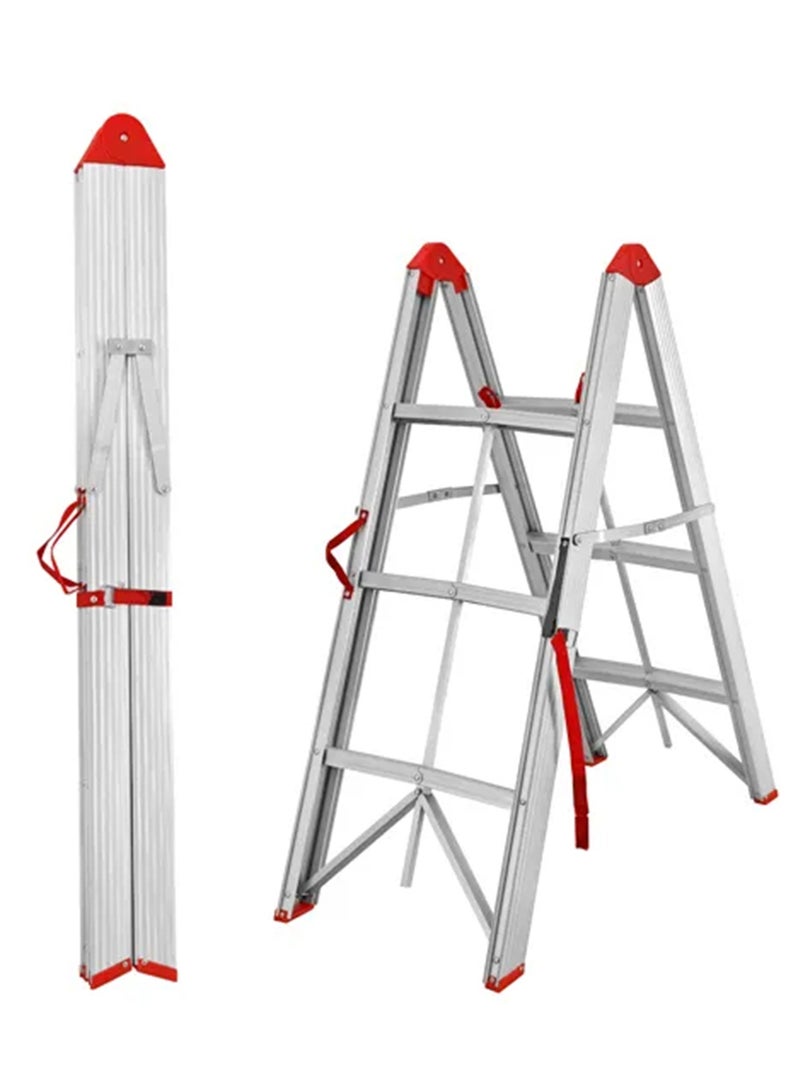 Reko 3-StepLadder, Aluminum Folding Ladder Stick Ladder, Aluminum Alloy Ladder Double Side Folding - Image 1