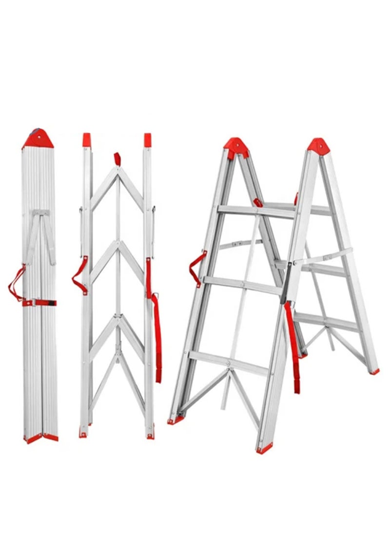 Reko 3-StepLadder, Aluminum Folding Ladder Stick Ladder, Aluminum Alloy Ladder Double Side Folding - Image 2
