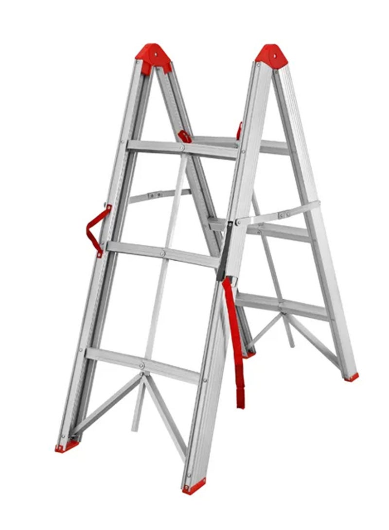 Reko 3-StepLadder, Aluminum Folding Ladder Stick Ladder, Aluminum Alloy Ladder Double Side Folding - Image 3