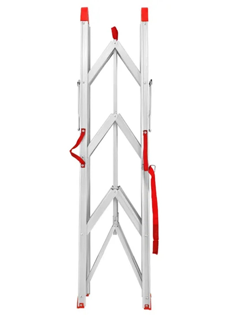 Reko 3-StepLadder, Aluminum Folding Ladder Stick Ladder, Aluminum Alloy Ladder Double Side Folding - Image 4