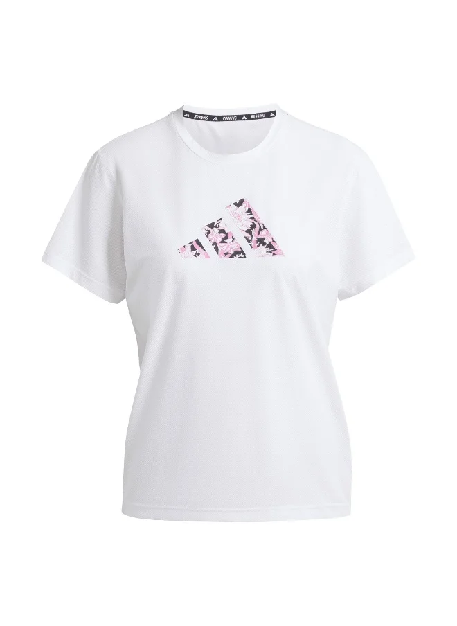 Adidas adidas W Flora T White Running T-Shirts 2XS