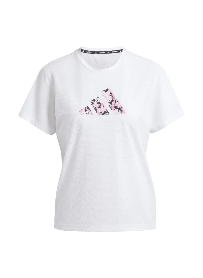 Adidas adidas W Flora T White Running T-Shirts 2XS