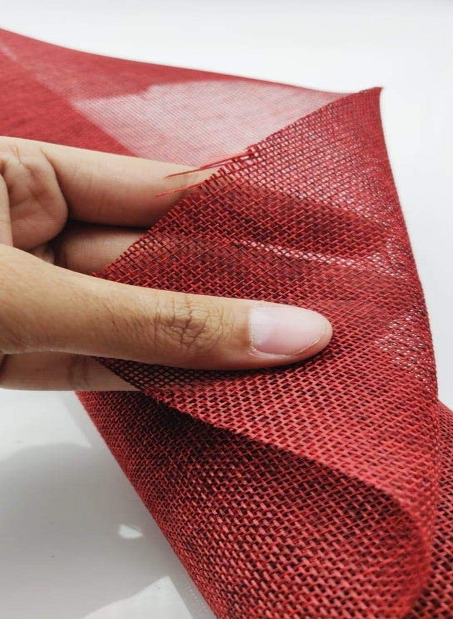 53 Arts 53ARTS Synthetic Jute Fabric roll for Bouquet Wrapping, Gift Wrapping, Bags, Basket Making and Crafts 5 Yard (RED) - Image 3