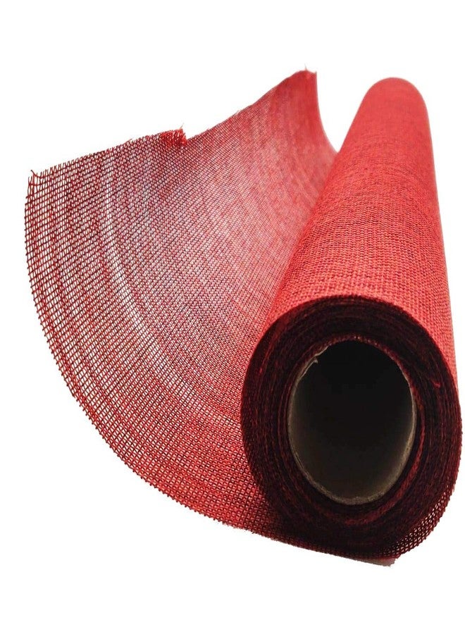 53 Arts 53ARTS Synthetic Jute Fabric roll for Bouquet Wrapping, Gift Wrapping, Bags, Basket Making and Crafts 5 Yard (RED) - Image 2