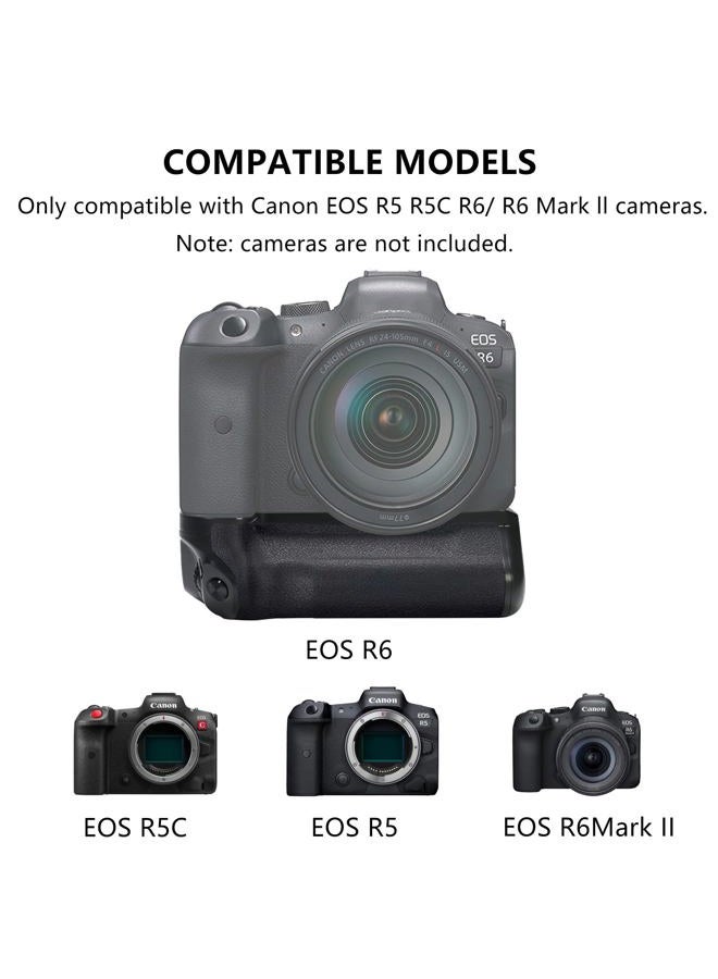 Bitubol BG-R10 Battery Grip for Canon EOS R5 R5C R6 R6 Mark II Cameras,Synchronization of All Functions, Holds 2 LP-E6NH Rechargeable Lithium-ion Batteries. - Image 3