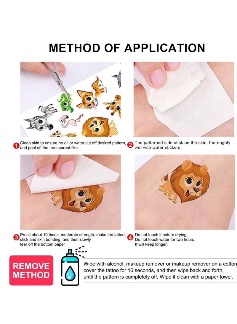 SYOSI وشم مؤقت للأطفال، ملصقات وشم حيوانات متوهجة لهدايا أعياد الميلاد، هدايا لوازم الحفلات، حشو حقيبة جودي حديقة الحيوان المضيئة، أنماط مختلطة (20 ورقة) - Image 5