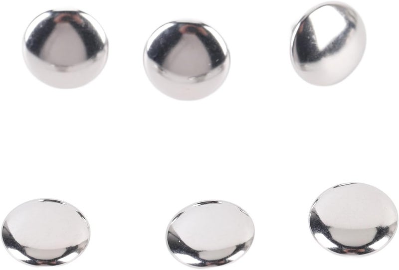 500 Set Leather Crafting Rivets, Double Cap Leather Rivets, Stainless Steel 9x6mm Metal Rivets for Handcraft, Belt Repair, Apparel, Boots, Handbags with Polished Finish - Image 4
