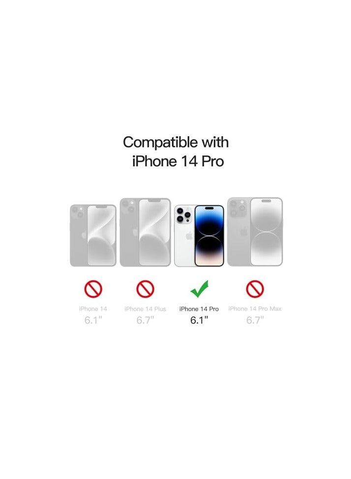 JETech Soft Clear Case for iPhone 14 Pro 6.1-Inch, Camera Lens Full Protection, Compatible with MagSafe Wireless Charging, Shockproof Electroplated TPU Phone Cover (Blue) - Image 2