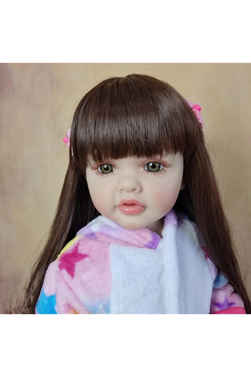 إيروريكس دمية طفلة حديثة الولادة واقعية من BZDOLL، طولها 55 سم (22 بوصة)، بجسم كامل من السيليكون الناعم. - Image 3