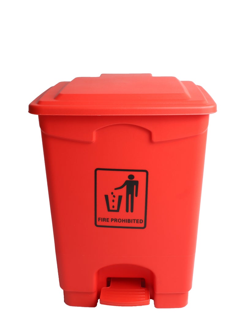 Generic Mini Step Trash Bin | Plastic Matte Finish | Suitable For Bathrooms & Kitchens | Red | 20 Liters  - Image 1