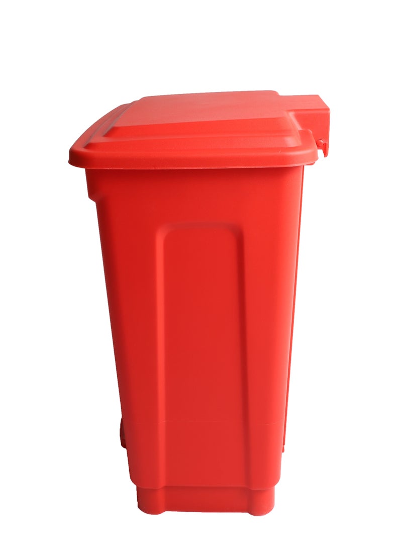 Generic Mini Step Trash Bin | Plastic Matte Finish | Suitable For Bathrooms & Kitchens | Red | 20 Liters  - Image 2