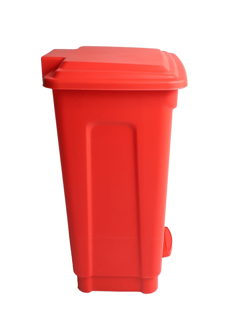 Generic Mini Step Trash Bin | Plastic Matte Finish | Suitable For Bathrooms & Kitchens | Red | 20 Liters  - Image 3