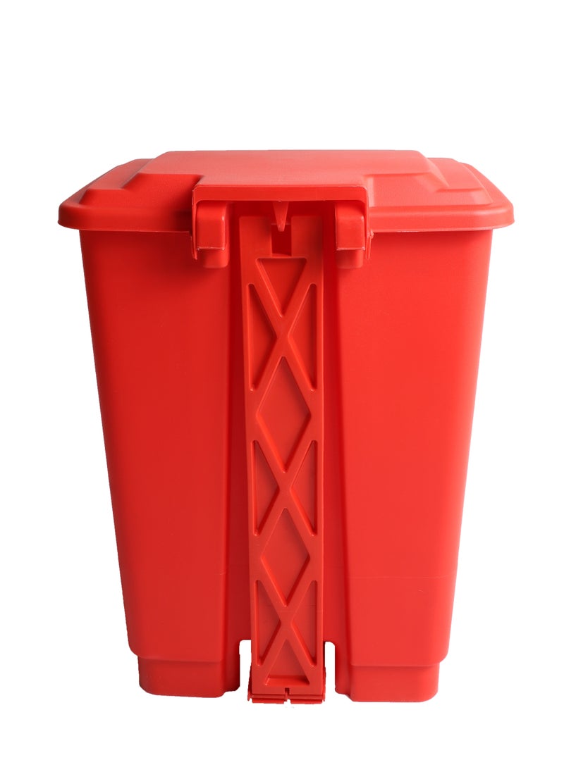 Generic Mini Step Trash Bin | Plastic Matte Finish | Suitable For Bathrooms & Kitchens | Red | 20 Liters  - Image 4