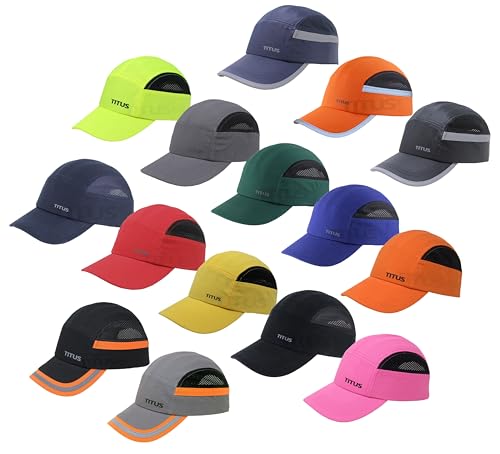 TITUS Lightweight Safety Bump Cap - Baseball Style Protective Hat (Black Vented) - Image 2