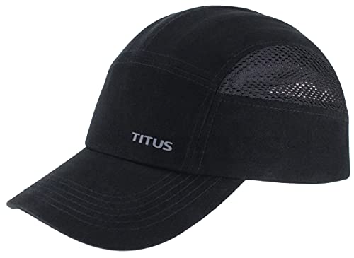 TITUS Lightweight Safety Bump Cap - Baseball Style Protective Hat (Black Vented) - Image 1