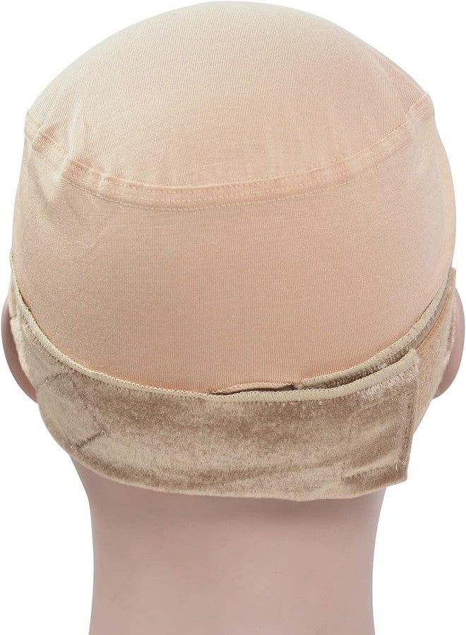 YTBYT Wig Grip Cap for Women Non Slip with Wig Grip Band 2-in-1 Adjustable Bamboo Fiber Wig Caps for Women (Beige) - Image 5