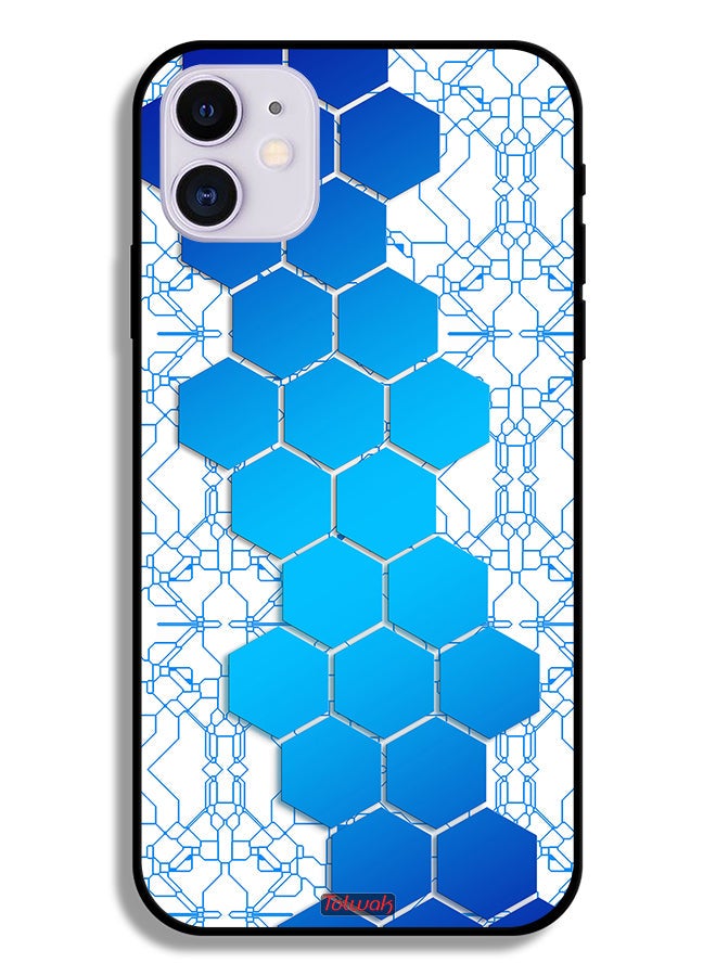 Tolwak Apple iPhone 11 Protective Case Honeycomb Hexagon Icon Networks - Image 2