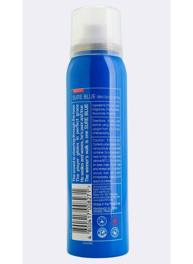 Bench Blue Sure Blue Deo Body Spray 100ml - Image 2