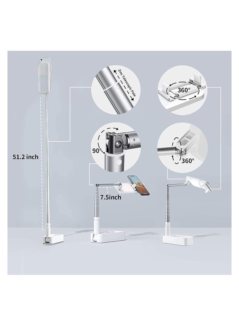 Video Recording Phone Holder, Foldable LED Light Stand, Portable Multifunction Holder, Kitchen Table Mount Stand - Image 3