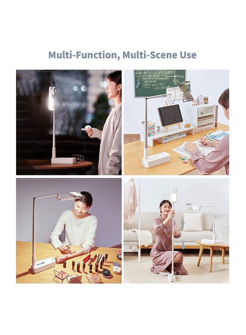 Video Recording Phone Holder, Foldable LED Light Stand, Portable Multifunction Holder, Kitchen Table Mount Stand - Image 2