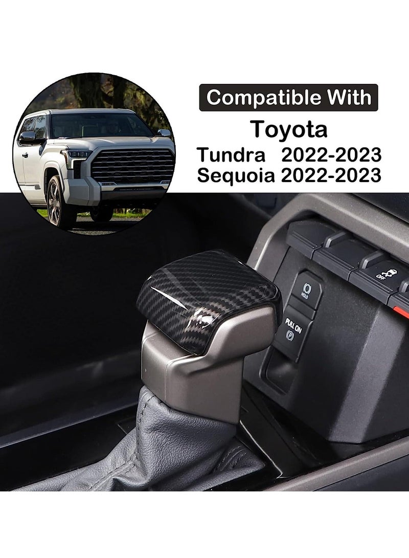 Gear Shift Knob Head Cover Trim Accessories, Compatible with Toyota Tundra/Sequoia 2022-2023, Center Console Gear Shift Head Protection Cover, Automatic Gear Shift Knob Cover ABS Interior - Image 4
