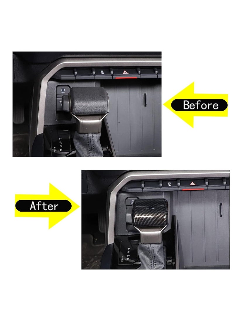 Gear Shift Knob Head Cover Trim Accessories, Compatible with Toyota Tundra/Sequoia 2022-2023, Center Console Gear Shift Head Protection Cover, Automatic Gear Shift Knob Cover ABS Interior - Image 5