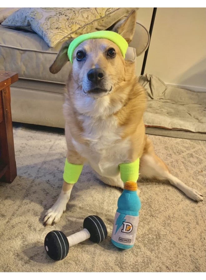 Nestpark Fitness Funny Dog Toys - Doggyade and Doggy Dumbbell Workout Parody Cute Dog Toys - 2 Pack (Workout Pack) - Image 4