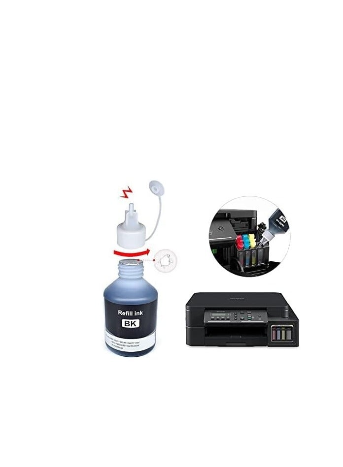 Terabyte متوافق مع حبر صبغة قابل للتعبئة متوافق مع سلسلة Brother T BT6000BK BTD60BK BT-D60BK متوافق مع DCP T520W، T300، T310، T420W، T500W، T220، T700W، T820DW، T910W، T4000DW (أسود) - Image 2