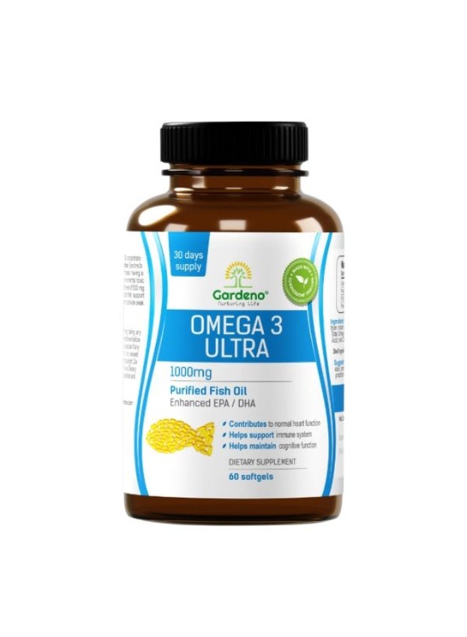 Gardeno Omega 3 Ultra 1000Mg Soft Gel 60'S