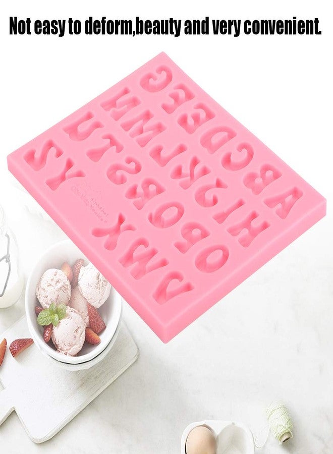 Estink Alphabet Silicone A-Z 26 Letters Handmade DIY Tool Non Stick Decorating Silicone Chocolate Cake Baking Utensils for Making Candy Soap Biscuit Cake Decorations - Image 4