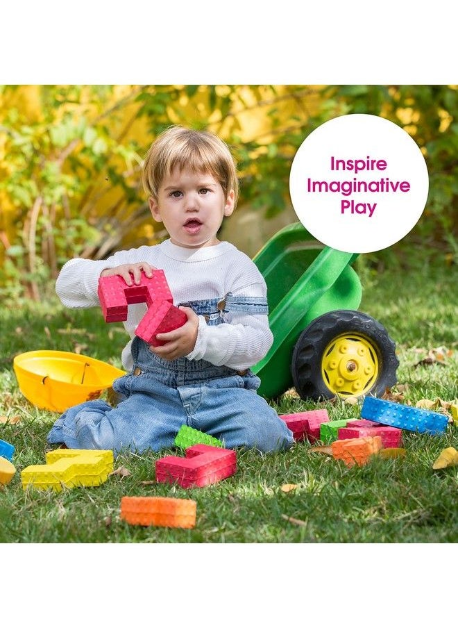 Edushape Sensory Puzzle Blocks 18 Pc Set Colorful Textured Interlocking Construction Block Puzzles For Sensory Development In Toddlers & Kids Soft Baby Blocks Stem Educational Learning Toy  - Image 5