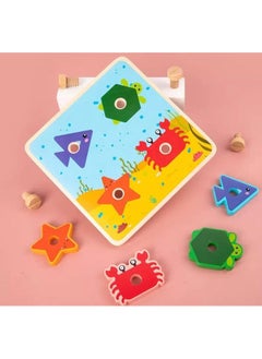 Cordova Children Early Educational Wooden Toy Screw Nut Assembly 3D Dinosaur Animal Puzzle Matching Puzzle Hand Grab Board  - Image 4