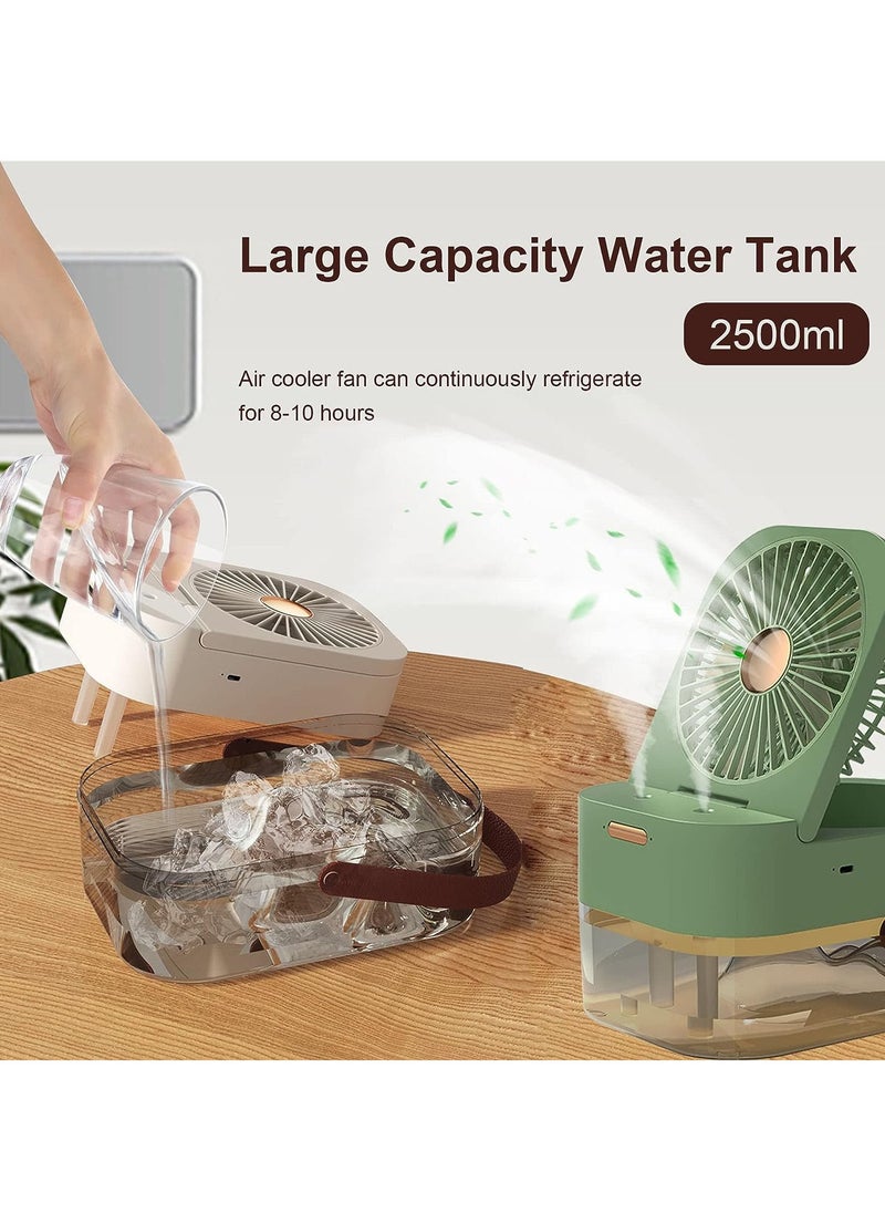 Generic Rechargeable Portable Air Conditioner Fan Mini Evaporative Air Cooler with 7 Colors LED Light 1/2/3 H Timer 3 Wind Speeds and 3 Spray Modes for Office Home  - Image 4